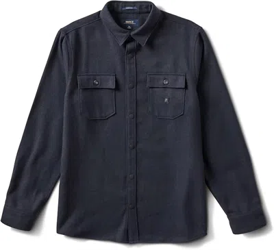 Roark Men's Nordsman Flannel Shirt In Dark Navy In Blue