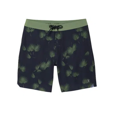 Roark Men's Passage Primo 18" Fronds Boardshorts In Dark Navy In Blue