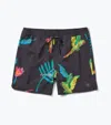 Roark Men's Shorey Macaw Boardshorts In Black In Black