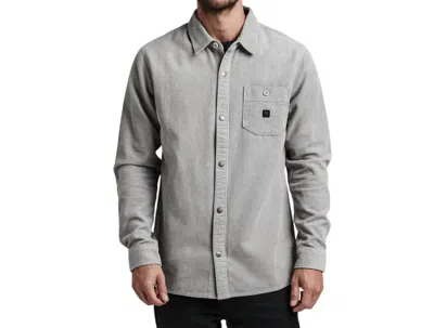 Roark Nordsman Corduroy Long Sleeve Shirt In Grey