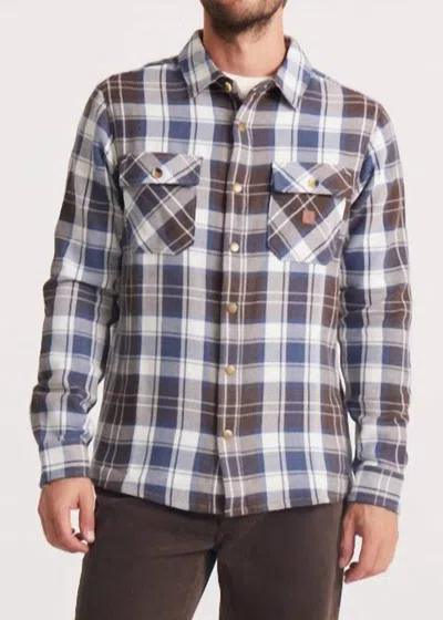 Roark Nordsman Flannel Button Down Shirt In Natural