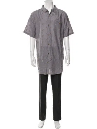 Pre-owned Roark Patterned Short Sleeve Shirt W/ Tags In Grey