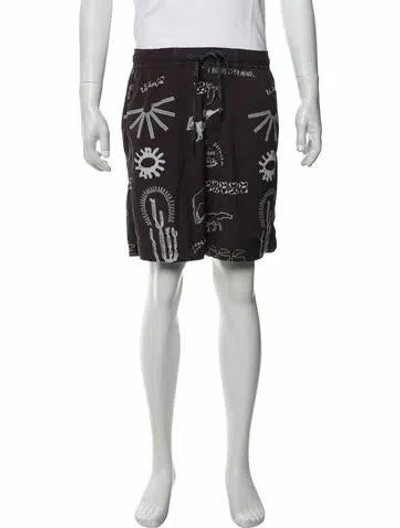 Pre-owned Roark Printed Jogger Shorts In Black