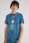 ROARK RUN AMOK MATHIS CORE TEE IN BLUE, MEN'S AT URBAN OUTFITTERS