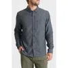 Roark Scholar Organic Cotton Chambray Button-down Shirt In Black