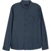 Roark Scholar Organic Cotton Chambray Button-down Shirt In Blue
