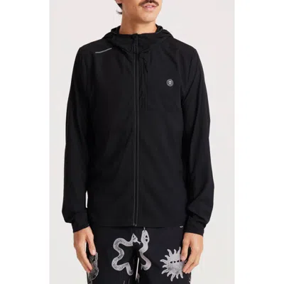 Roark Second Wind Water Resistant Hooded Jacket In Black