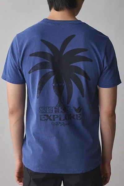 Roark Seek & Explore Graphic Tee In Blue, Men's At Urban Outfitters