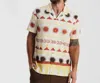Roark The Gonzo Short Sleeve Woven In Almond Paste In Multi