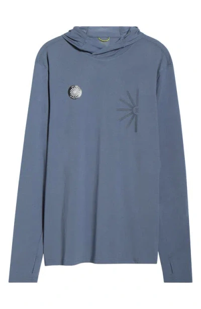 Roark Venture Lightweight Upf 50+ Hoodie In Blue