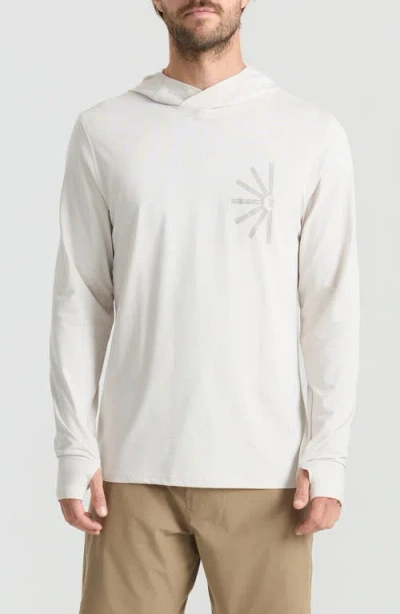 Roark Venture Lightweight Upf 50+ Hoodie In White