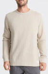 Roark Well Worn Cotton Blend Thermal Sweatshirt In Brown