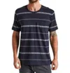 Roark Well Worn Horizon Jacquard Tee In Dark Navy