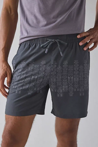 Roark X Tomas Run Amok Serrano 7" Short In Grey, Men's At Urban Outfitters In Gold