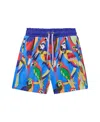 Roarsome Squawk The Parrot Printed Swim Trunks In Blue