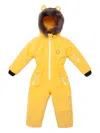 Roarsome Cub The Lion Fur-trimmed Ear-detail Snowsuit In Yellow