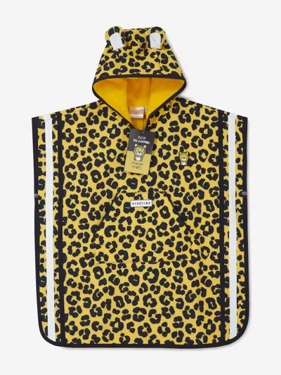 Roarsome Kids'  Girls Dash The Leopard Poncho Towel In Yellow