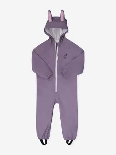 Roarsome Kids'  Girls Hop The Bunny Puddlesuit In Purple