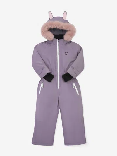 Roarsome Kids'  Girls Hop The Bunny Ski Suit In Purple