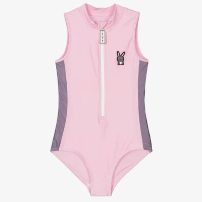 Roarsome Kids' Girls Pink Hop The Bunny Swimsuit (upf50+)