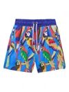 Roarsome Boys Parrot Swim Shorts In Blue