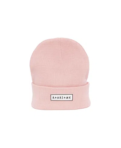 Roarsome Kids Knit Unisex Beanies In Pink