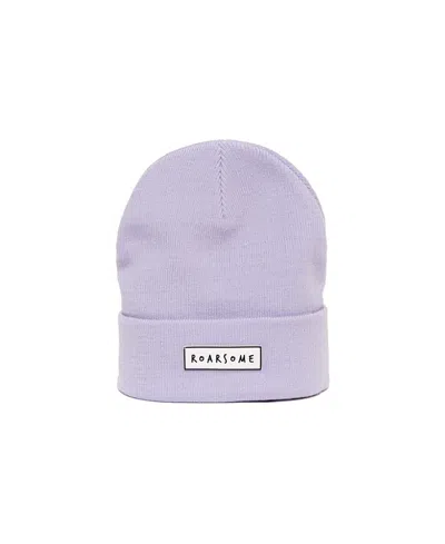 Roarsome Kids Knit Unisex Beanies In Purple