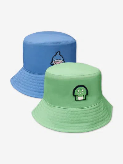 Roarsome Kids Spike The Dinosaur Reversible Bucket Hat In Multicoloured