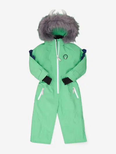 Roarsome Kids Spike The Dinosaur Ski Suit In Green