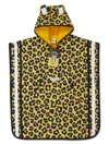 Roarsome Leopard-print Poncho Towel In 黑色