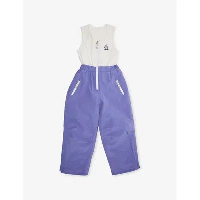 Roarsome Kids' Lilac Sparkle Colour-block Ski Salopett In Purple