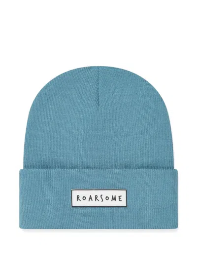 Roarsome Logo-patch Beanie In Blue