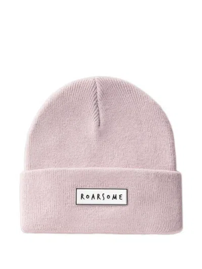 Roarsome Kids' Logo-plaque Beanie In Pink