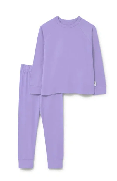 Roarsome Kids'  Long Sleeve Base Layer In Purple