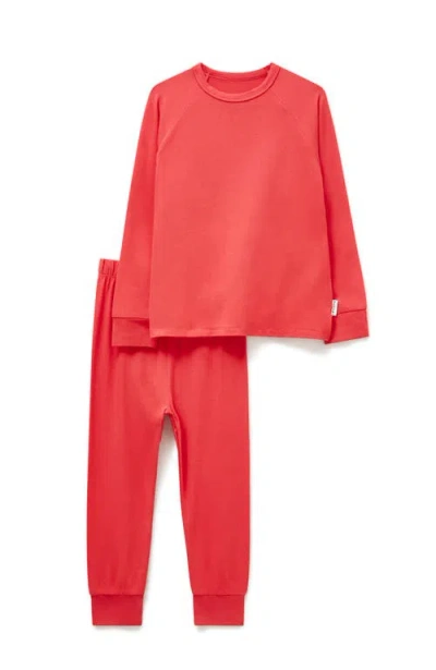 Roarsome Kids'  Long Sleeve Base Layer In Red