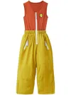 Roarsome Patch-detail Snowsuit In Yellow