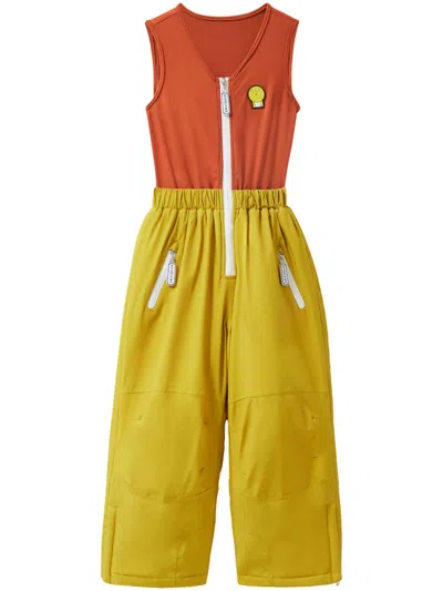 Roarsome Kids' Patch-detail Snowsuit In Yellow