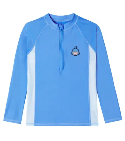Roarsome Kids' Reef The Shark Rashguard Top In Blue