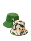 Roarsome Kids Toucan Reversible Bucket Hat In Neutrals
