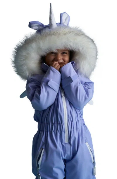 Roarsome Kids'  Sparkle The Unicorn Ski Suit In Lilac