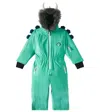 Roarsome Spike The Dino Faux Fur-trimmed Skisuit In Green