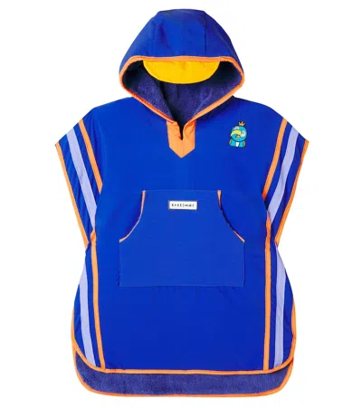 Roarsome Kids' Squawk The Parrot Terry Hooded Towel In Blue