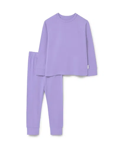 Roarsome Unisex Long Sleeve Base Layer Set - Baby, Little Kid, Big Kid In Purple