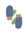 Roarsome Fleece Mittens In Blue