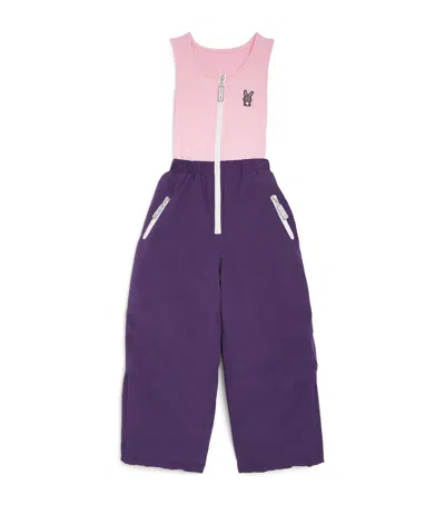 Roarsome Kids' Waterproof Hop Ski Salopettes In Purple