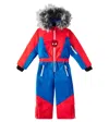 Roarsome Spiderman Panelled Ski Suit In Red