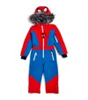 Roarsome Spiderman Panelled Ski Suit In Red