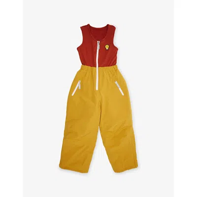 Roarsome Kids' Yellow Lion-logo Ski Salopett