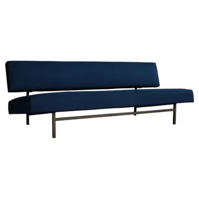 Pre-owned Rob Parry 1970s Vintage Sofa Bed By , Metal & Fabric, Extendable In Black