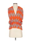 Robbi & Nikki Tank Top Orange Plunge Neckline Tops In Orange